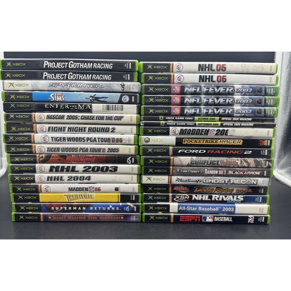 Original Xbox Game Lot 33 Games Untested w/ Cases 26 Titles Duplicates Included